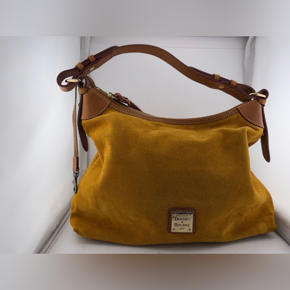 Dooney And Bourke Leather Shoulder Bag, Handbag Mustard - Picture 6 of 16